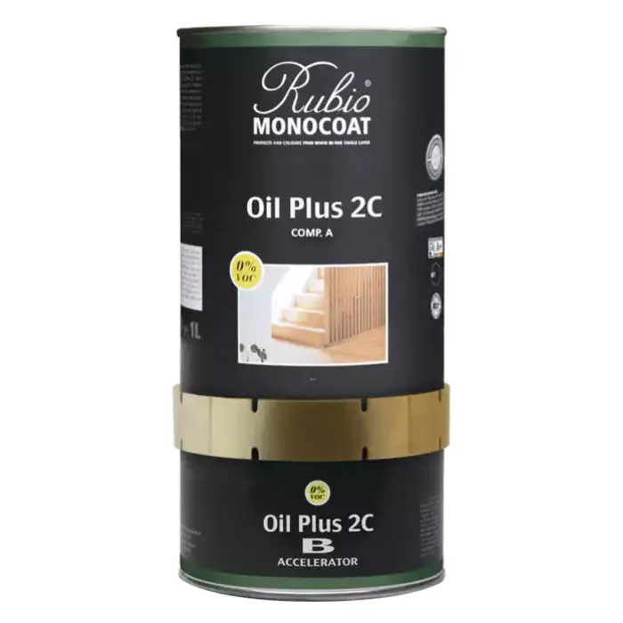 Huile Rubio Monocoat Oil Plus 2C 1,3 L - pour bois intérieur